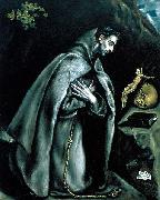El Greco St Francis in Prayer before the Crucifix or Saint Francis Kneeling in Meditation Germany oil painting artist